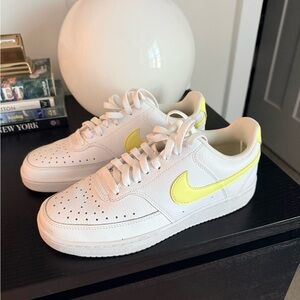 Nike Air Force 1 White with Yellow Accents